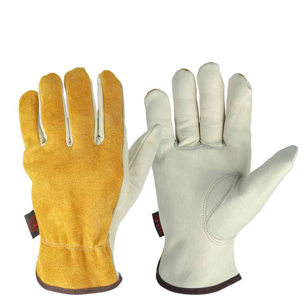 Mannen aan het werk lassen veiligheid beschermende, tuin, slijtvaste handschoenen