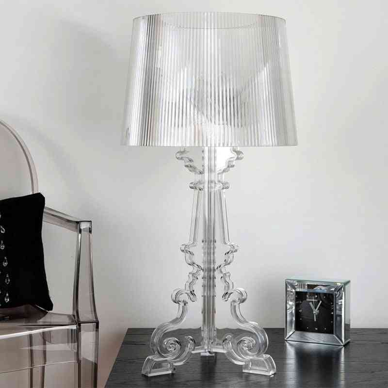 High Accent Transparent Crystal Table Nightstand Lamp