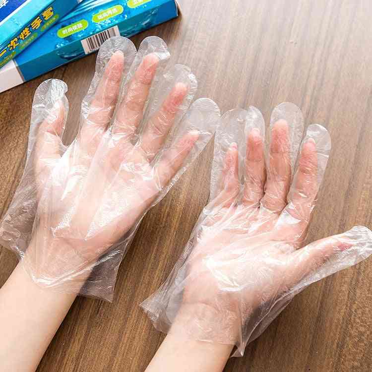 Pe Film Disposable Transparent Plastic Gloves For Washing Dishes