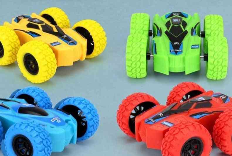 Dobbeltsidet inerti legetøjsbil, modstandsstunt rullende terrængående køretøjer