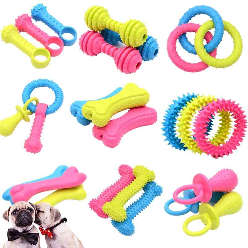 Small Dogs Rubber Resistance To Bite Dog Toy Teeth Cleaning Chew