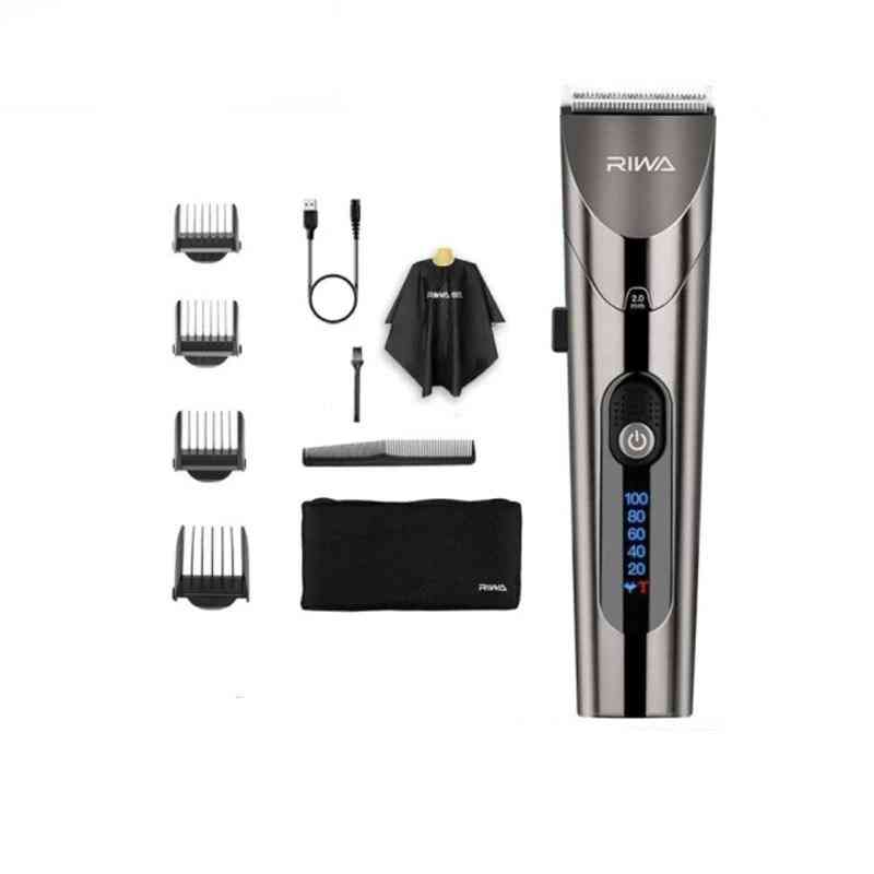 Electric Hair Clipper Men Professional Trimmer Rechargeable Steel Cutter Haircut