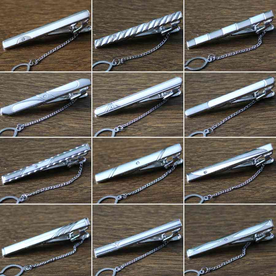 Tie Clip / Necktie Metal Simple Bar Clasp Practical Bowtie Clasp Tie Pin