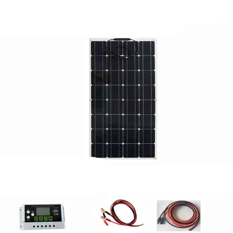 Súprava solárnych panelov 100W flexibilný systém nabíjačky batérií pre domáce zvieratá
