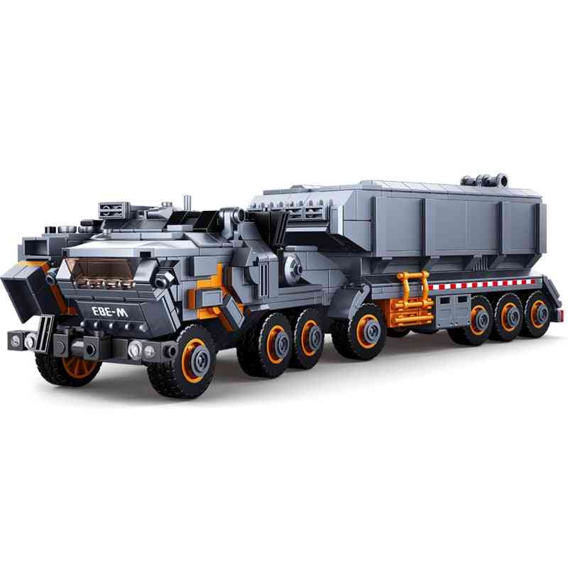 Bloque de construcción modelo militar, el vagabundo, vehículo de transporte, camión de juguete