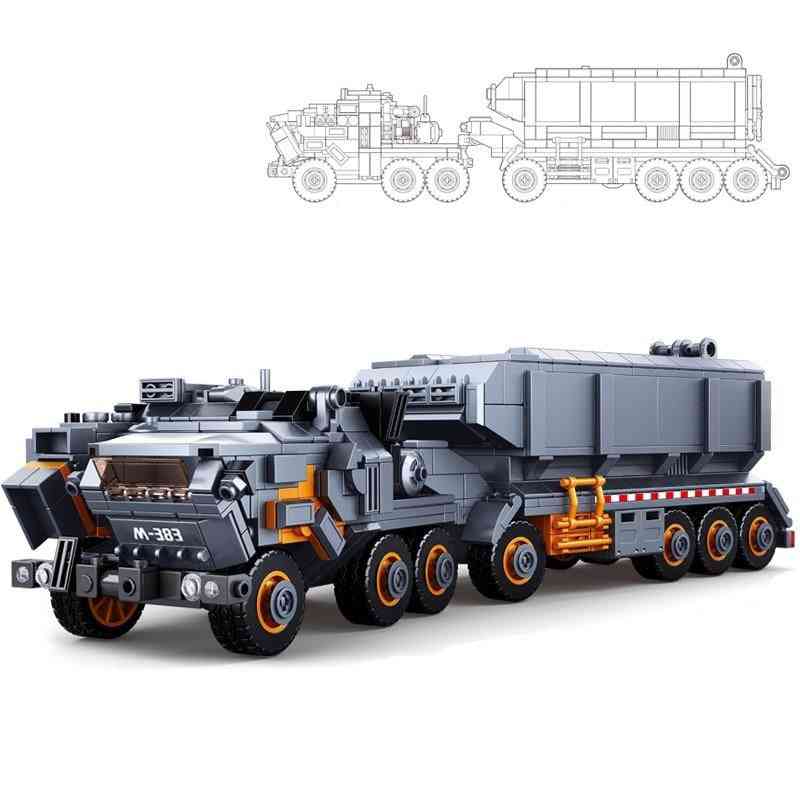 Bloque de construcción modelo militar, el vagabundo, vehículo de transporte, camión de juguete