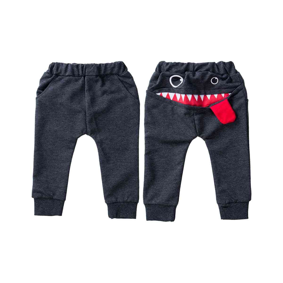 Bambino grande bocca mostro stampa pantaloni lunghi fondo pantaloni leggings da jogging