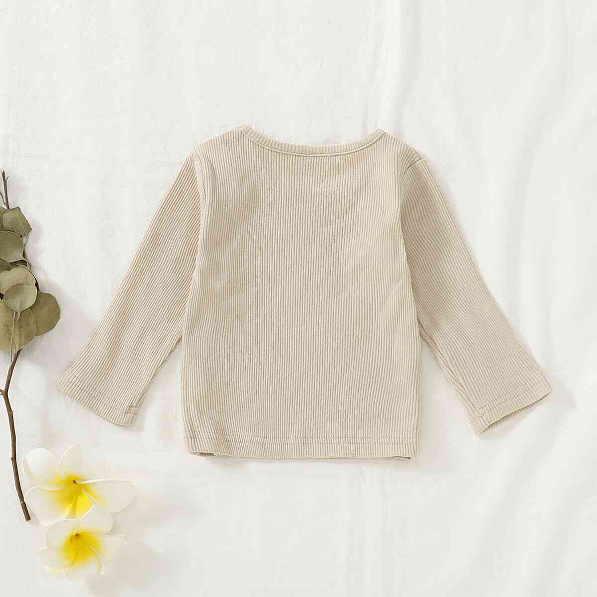 Baby Autumn Winter Knitted Clothes Pullover Sweaters Long Sleeve Solid Cotton T-shirt