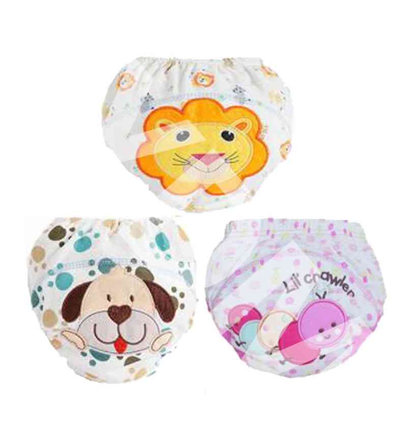 Baby Training Cotton Reusable Baby Diapers, Waterproof Cloth Nappies
