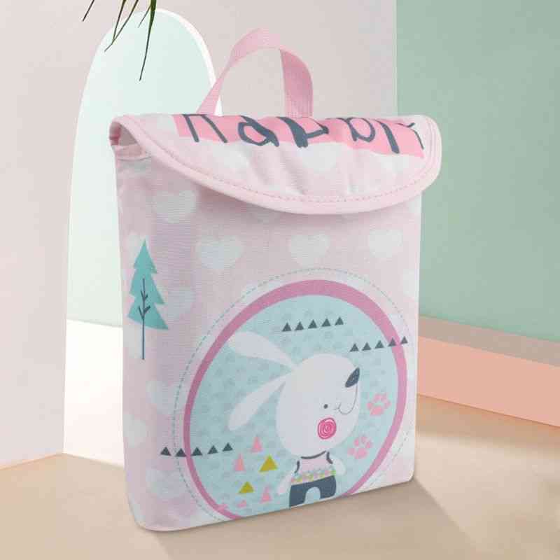 Double Layer Infant Diapers Storage Bag, Waterproof, Portable Nappies Organizer