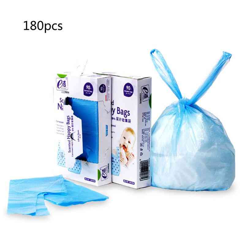 Diaper Rubbish Bag, Eco Disposal Nappy Bags Tie Handles