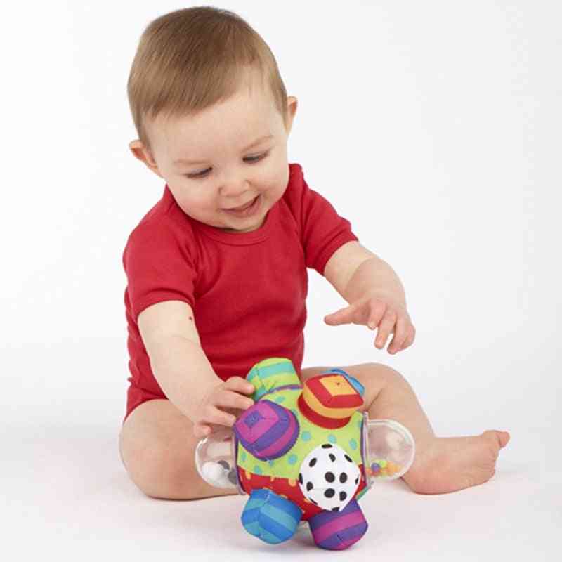 Rolig liten högljudd klocka babyboll skaller leksak