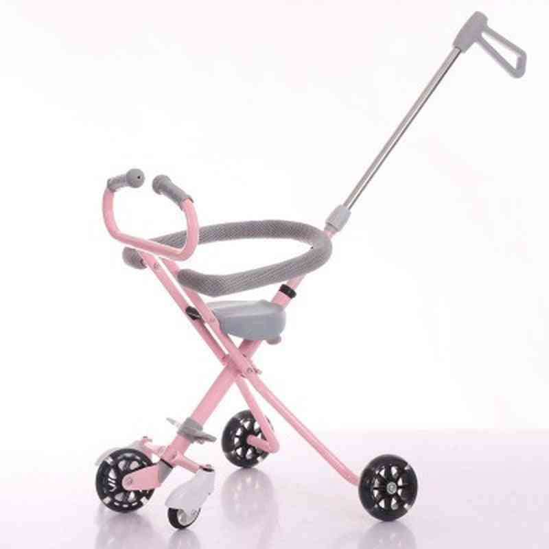 Barnvagn för barn, artefakt med broms, femhjulig, lätt vagn, hopfällbar, rullningsfri