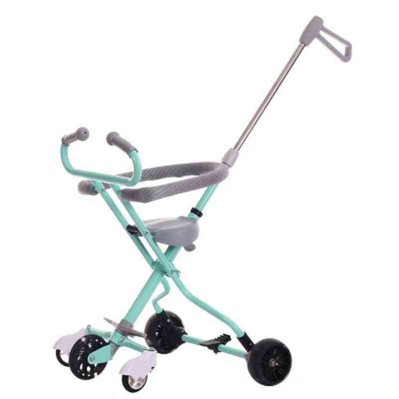 Barnvagn för barn, artefakt med broms, femhjulig, lätt vagn, hopfällbar, rullningsfri