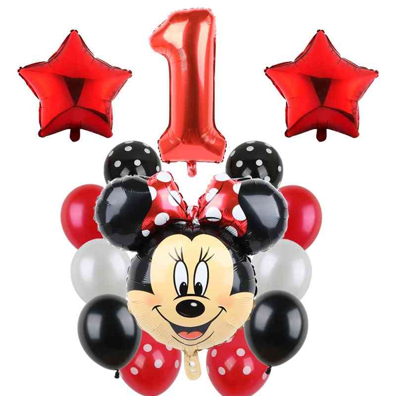 Mickey minnie mouse zabavni baloni, mickey rojstnodnevna otroška zabava