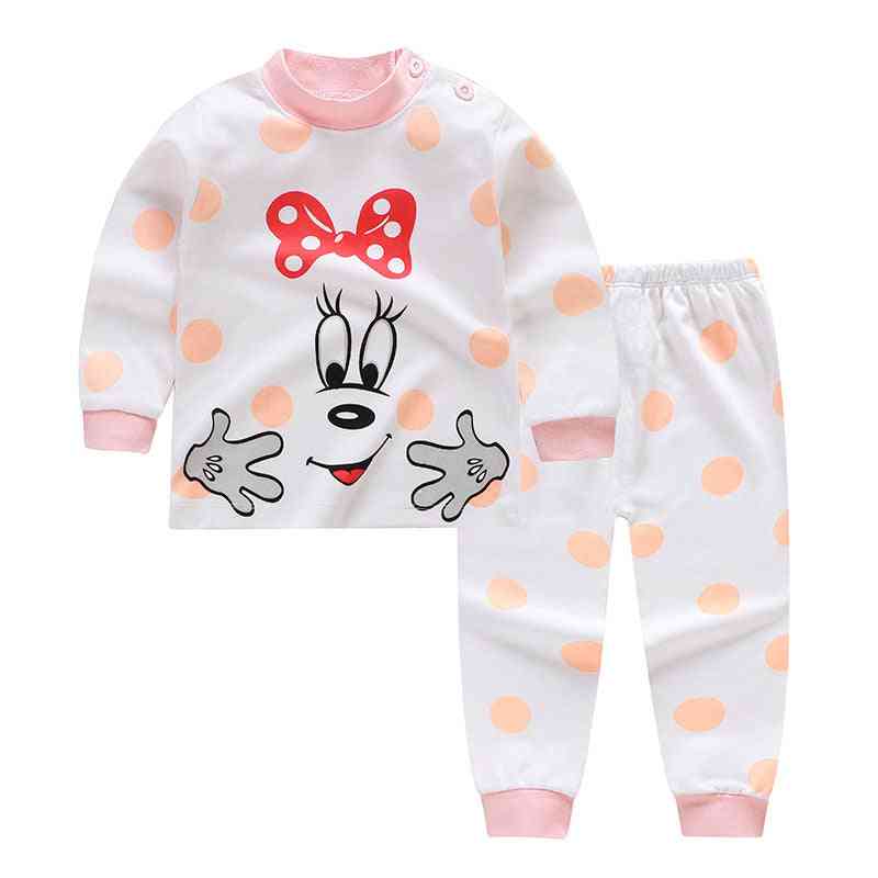 Seturi de pijamale pentru bebeluși, îmbrăcăminte de dormit din bumbac, top și pantaloni cu mânecă lungă