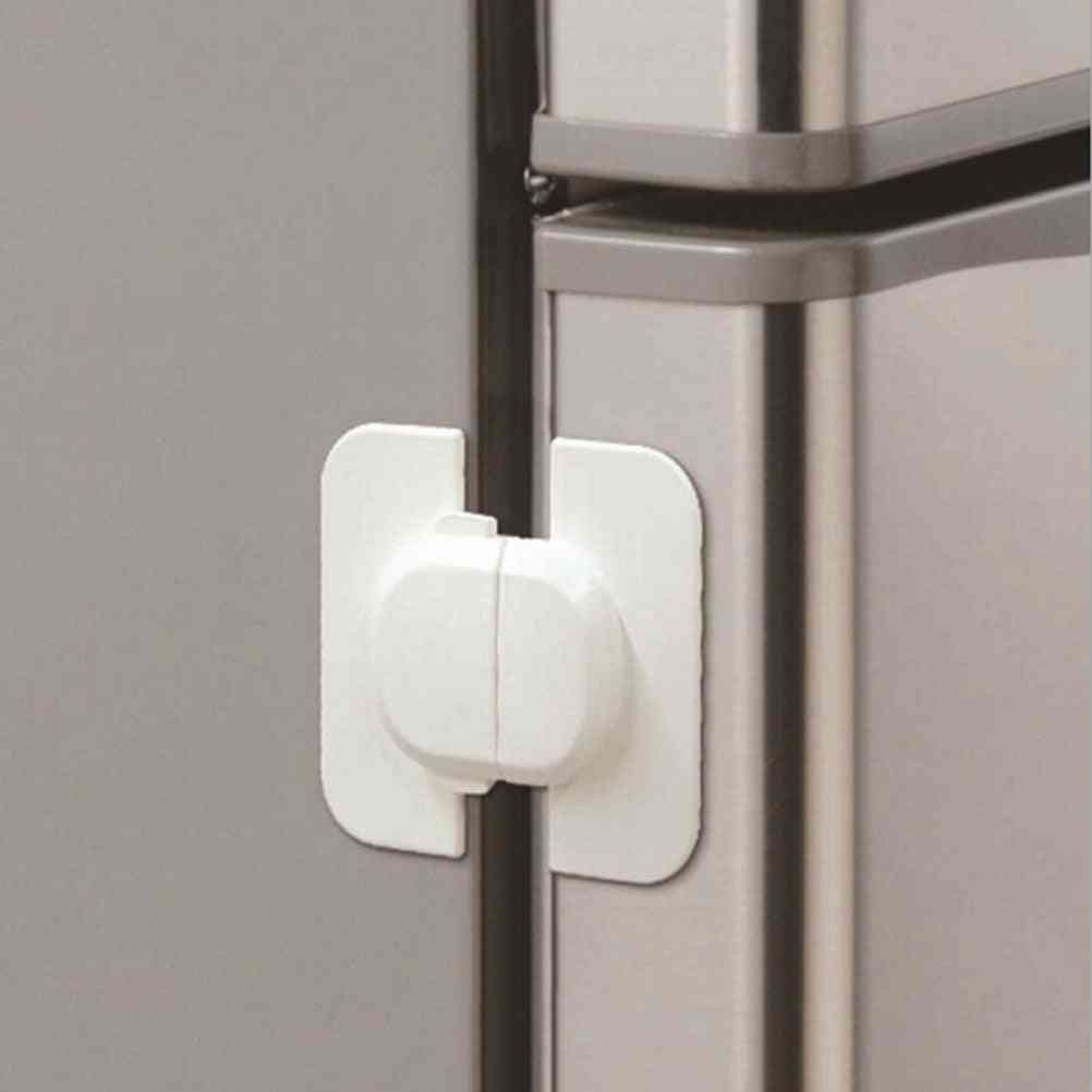 Bébi biztonsági hűtőszekrény zár ajtó műanyag védelem (fehér)