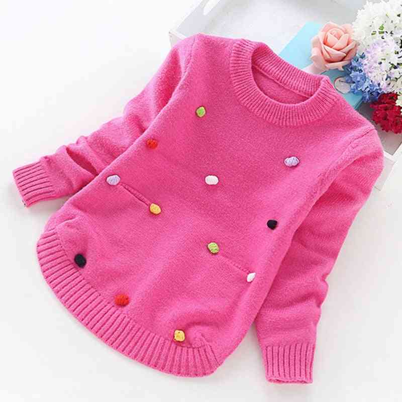 Zimowa ciepła - dzianina w koreańskim stylu, swetry topowe swetry dla dziewczynki
