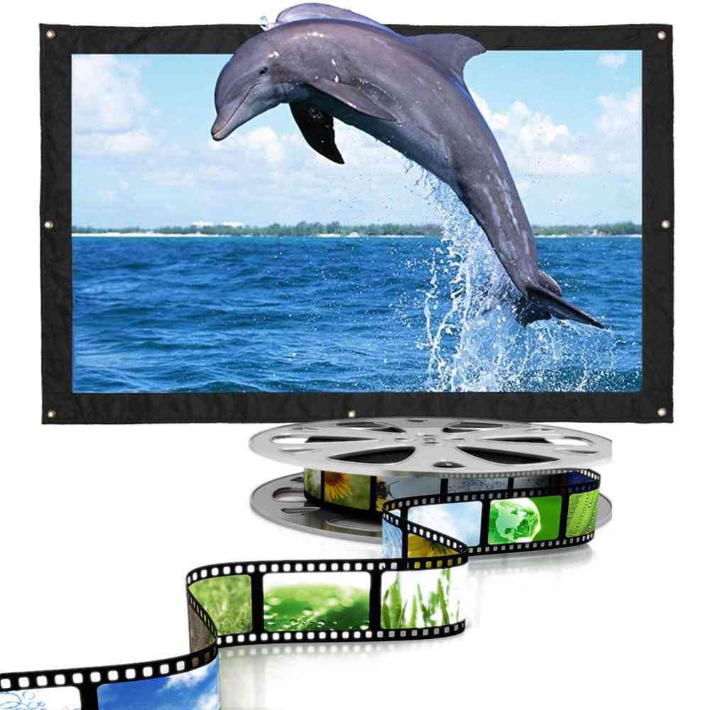 Foldable Projection Screen Edging Projector, Home Audio-visual Screen