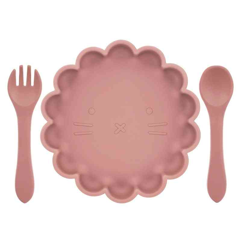 Baby Feeding, Silicone Plate Spoon Set Tableware
