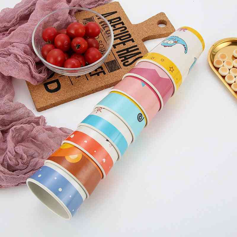 Bamboo Fiber's Drinking Cup, Cartoon Anti-skid Baby Water Cups