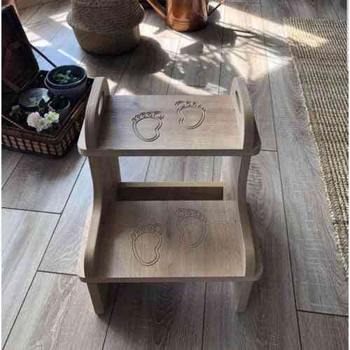 Mionte Wooden- Montessori Bathroom, Wc Stair Step Stool