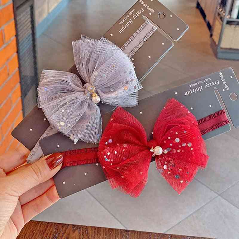 Baby Lace Sequin Bowknot Headband Hair Accessories