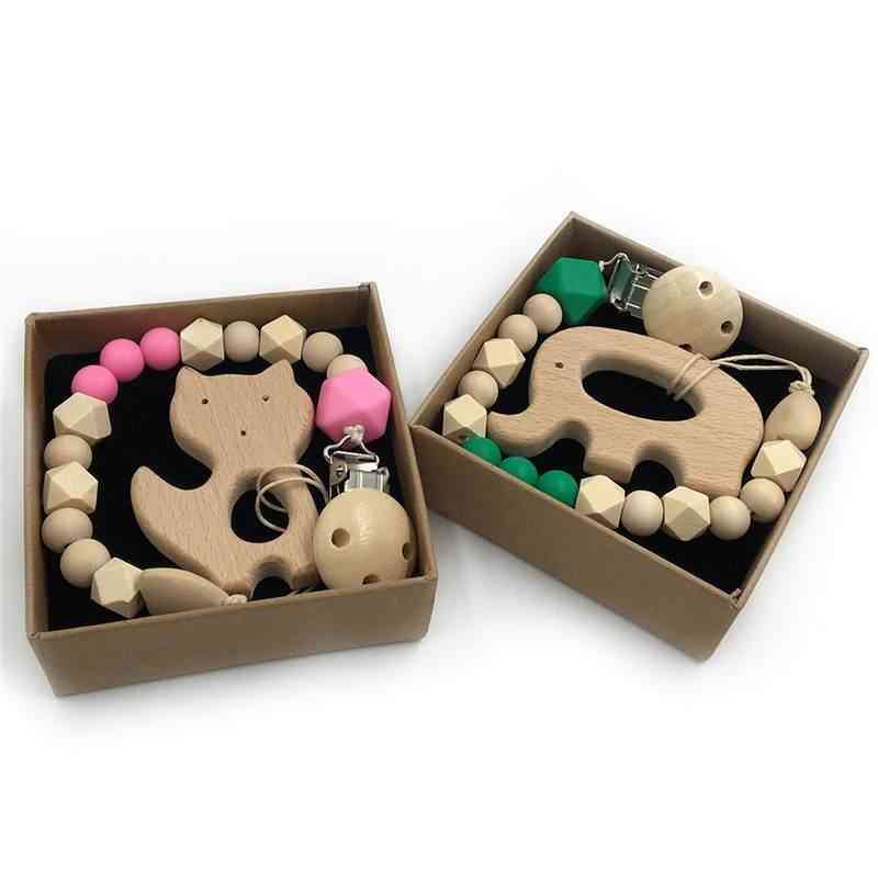 Baby Organic Wooden Animal Natural Teether