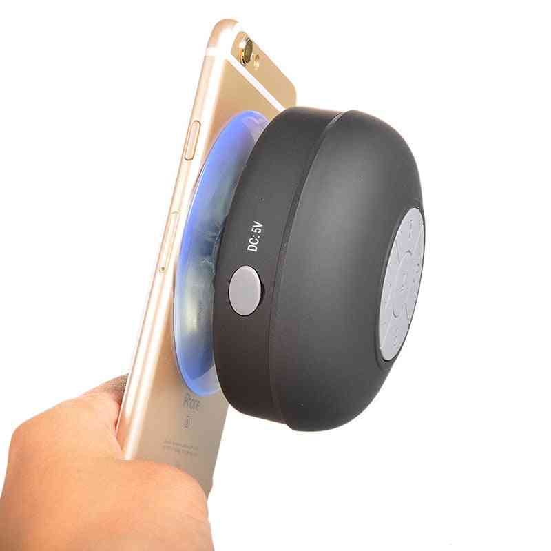 Langaton Bluetooth-kaiutin mini kannettava vedenpitävä suihku handsfree puhelimen tietokoneelle imukupin kylpyhuoneella
