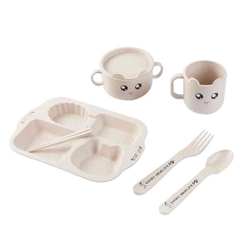 Children's Feeding Plates Babies Dishes Set, Spoon Bowl Tableware