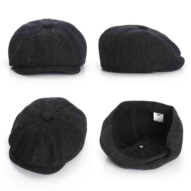Winter Kids Hat For Girl Boy Beret Caps Octagonal Clothes Photography Props Child