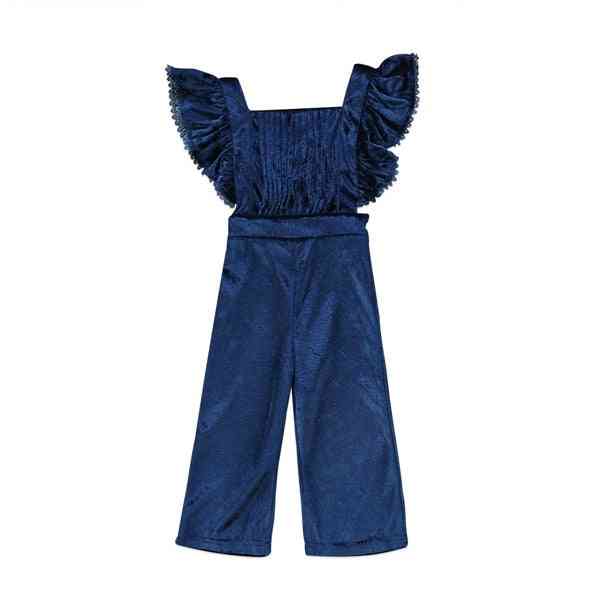 Toddler Baby Backless Bib Pants Romper Jumpsuit Outfit Clothes