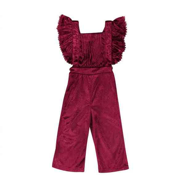 Toddler Baby Backless Bib Pants Romper Jumpsuit Outfit Clothes