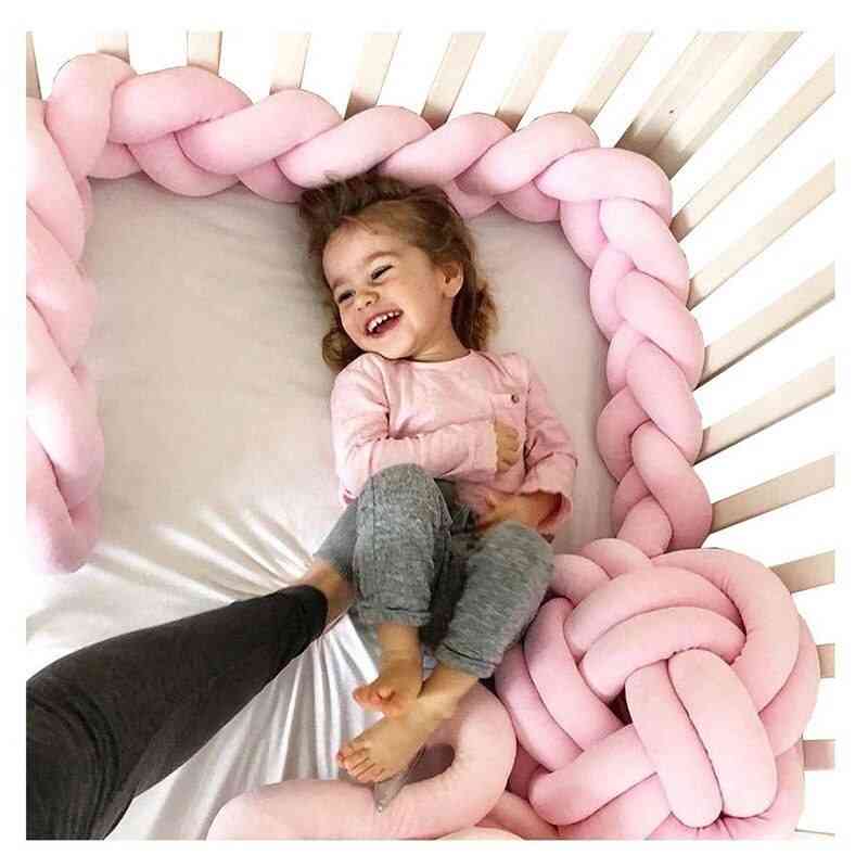 Pure Weaving, Plush Knot Crib, Bed Bumper, Cot Protector For Newborn Baby
