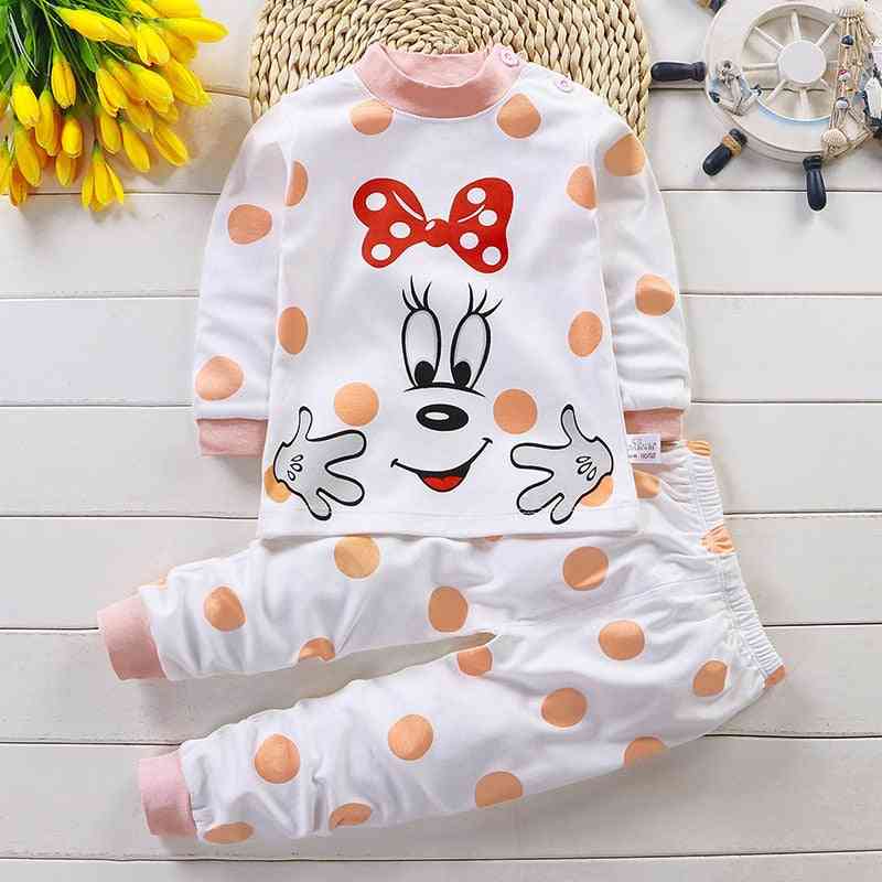 Children Long Sleeve Pajamas Suit, Baby/boys Cartoon Sleepwear Set