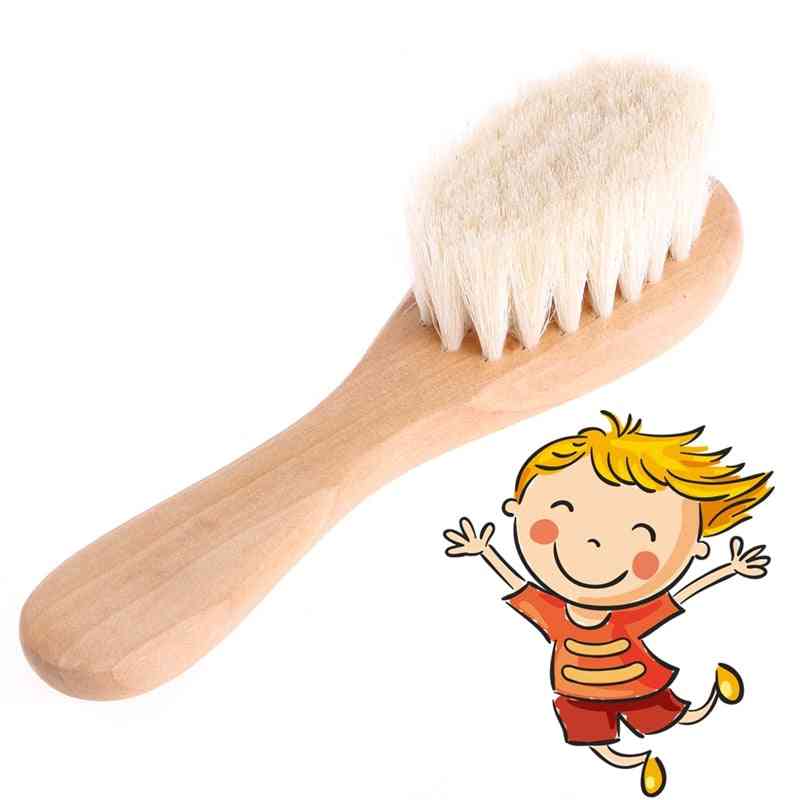 Wooden Handle Baby Hairbrush