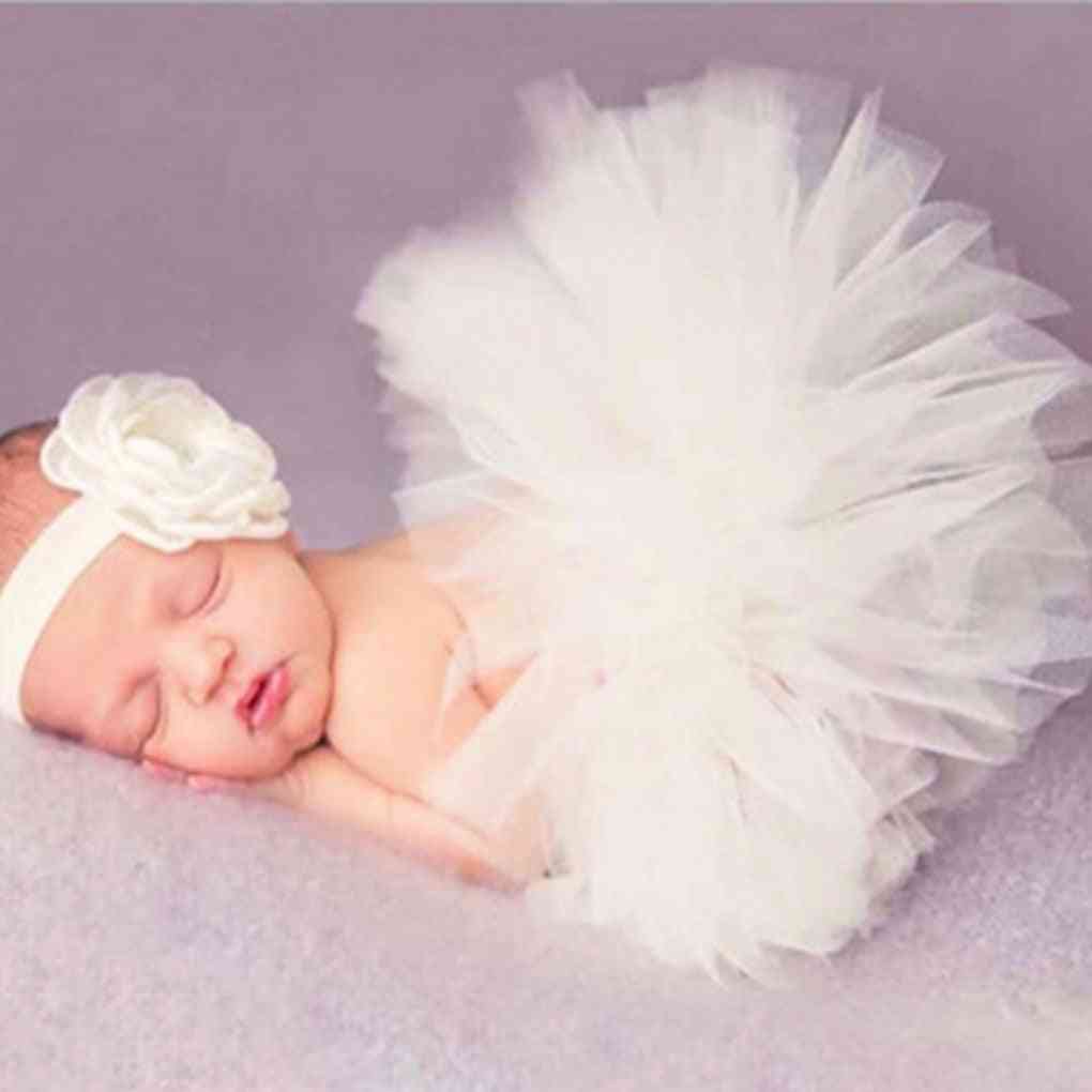 Fotózási kellékek- hercegnős szoknya, fejpántos fotó babának