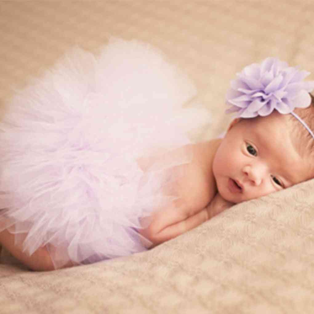 Fotózási kellékek- hercegnős szoknya, fejpántos fotó babának