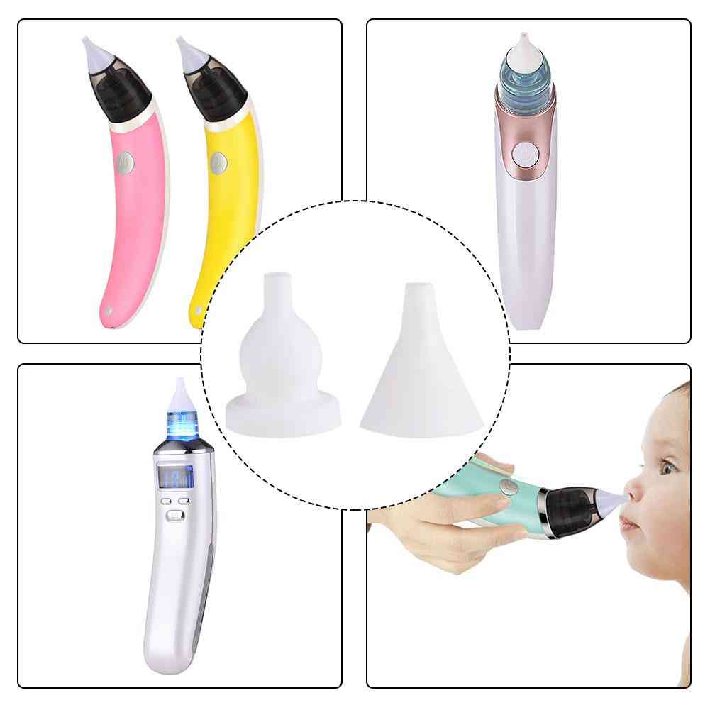 Baby Nasal Aspirator, Disposable Filter Silicone Cotton Nose Cleaner