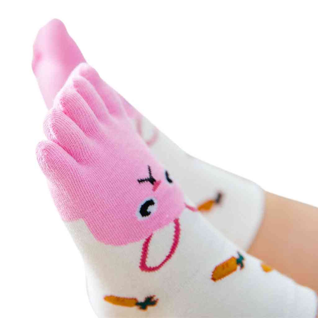 Baby Foot Socks, Cartoon Five Fingers Anti-slip Winter Shoes