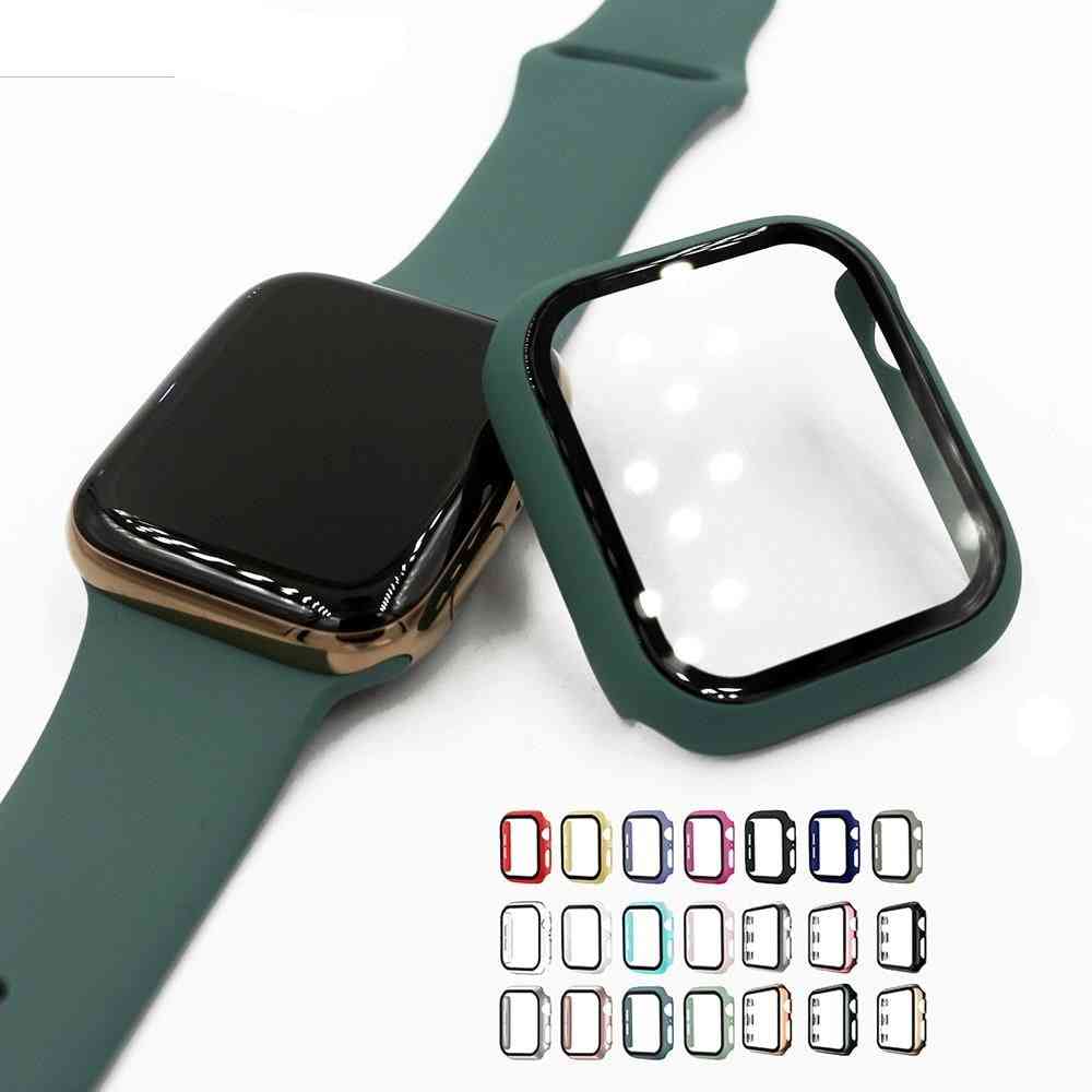 Plastic Bumper Hard Frame Case With Glass For Iwatch, Screen Protector
