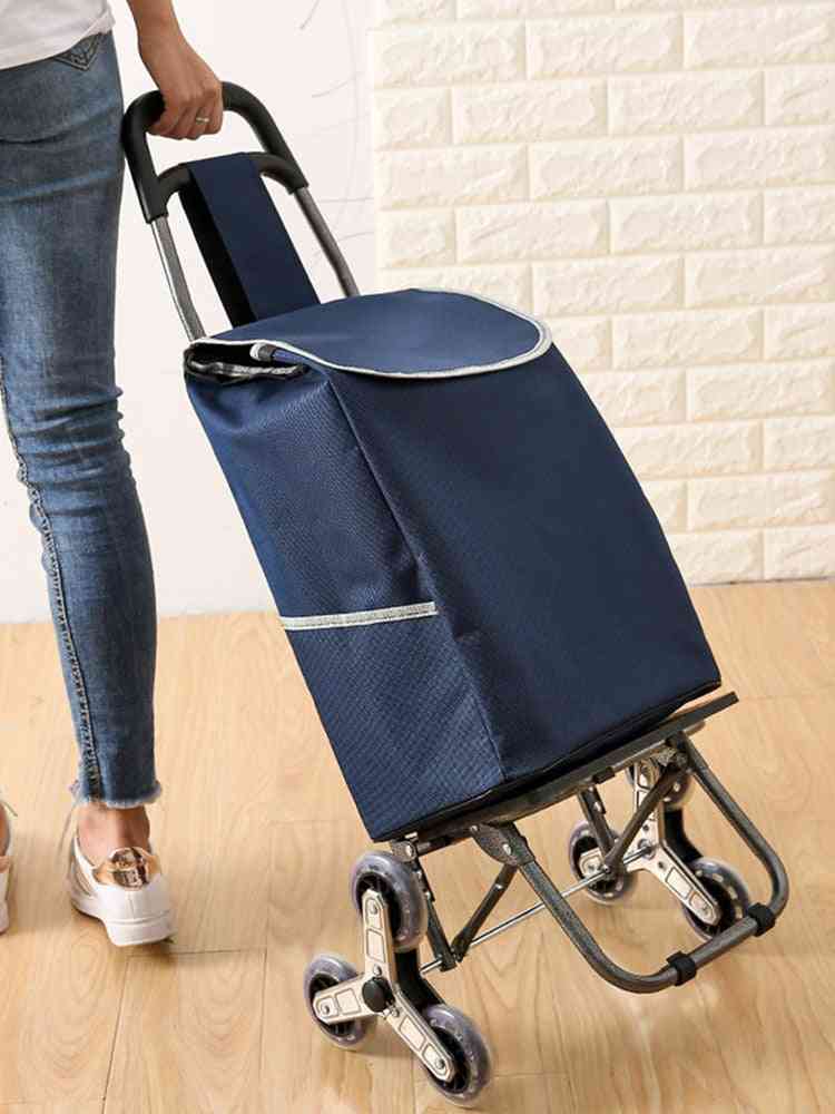 Reusable Trolley Shopping Hand Truck Waterproof Utility Cart With Telescoping Handle And Wheels