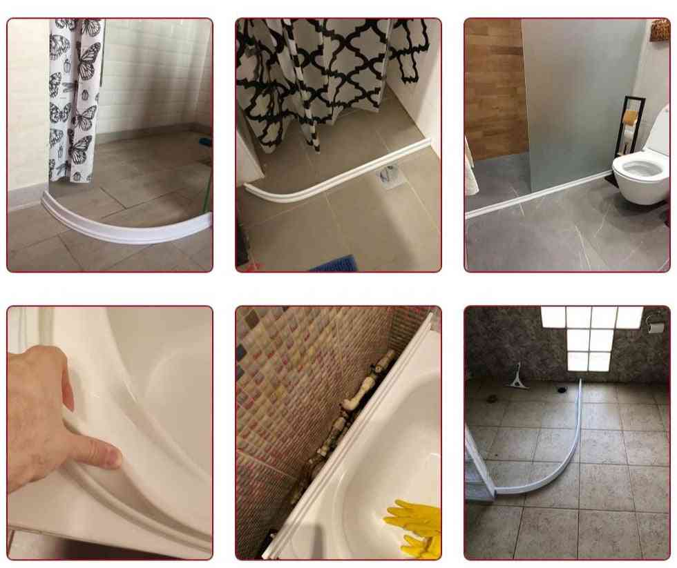 Bathroom Water-retaining Bar Shower Trays Silicone Rubber Barrier