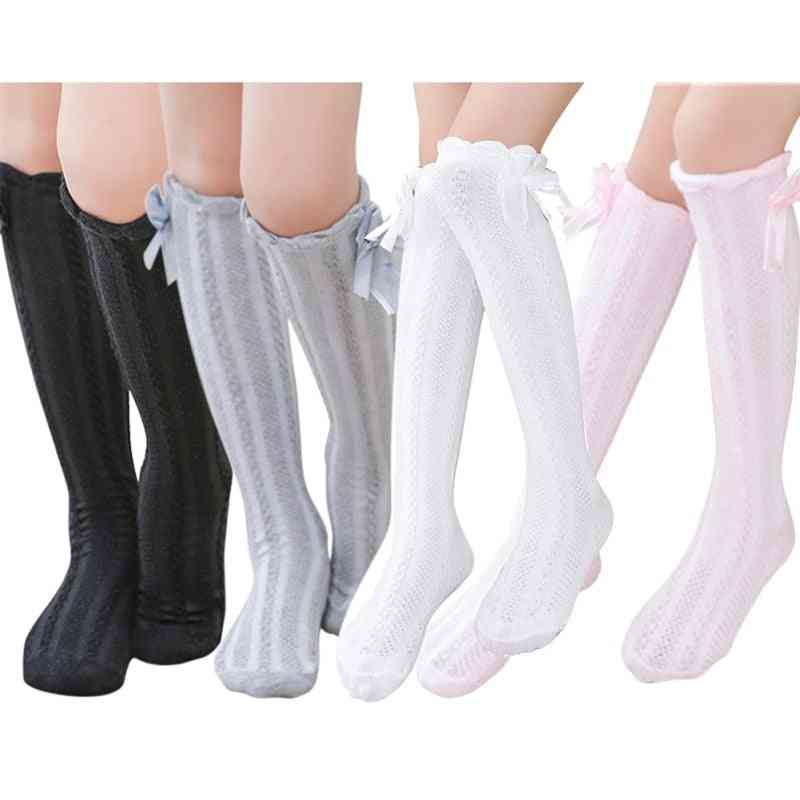 Girl Cotton Bow Decoration Warmer Socks
