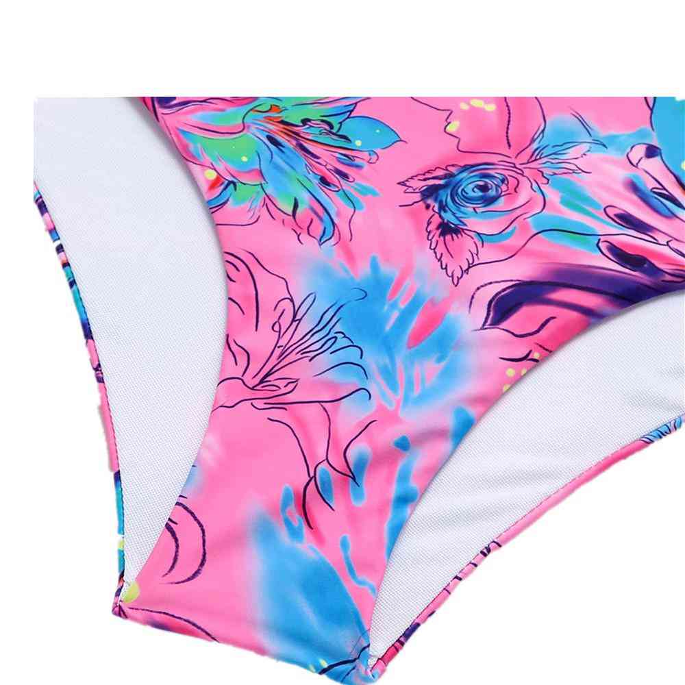 Bikini monospalla stampato tie-dye