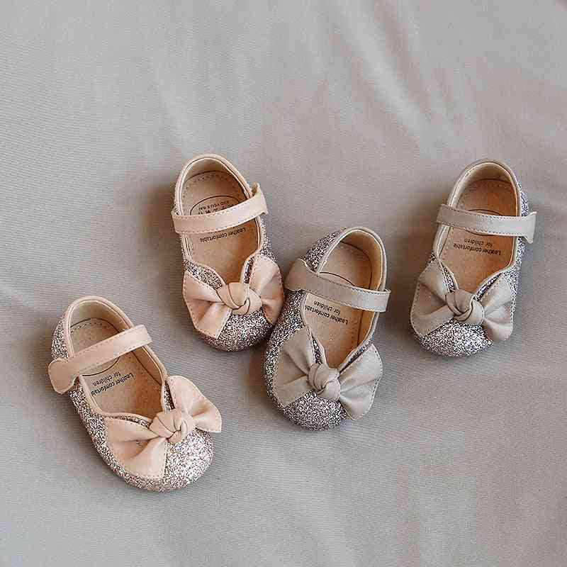 Baby prinsesse lejligheder mode bling sommerfugl-knude kjole sko