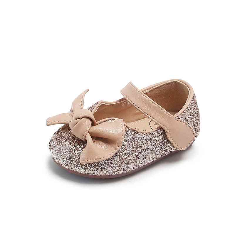 Baby Princess Flats Fashion Bling Butterfly-knot Dress Shoes