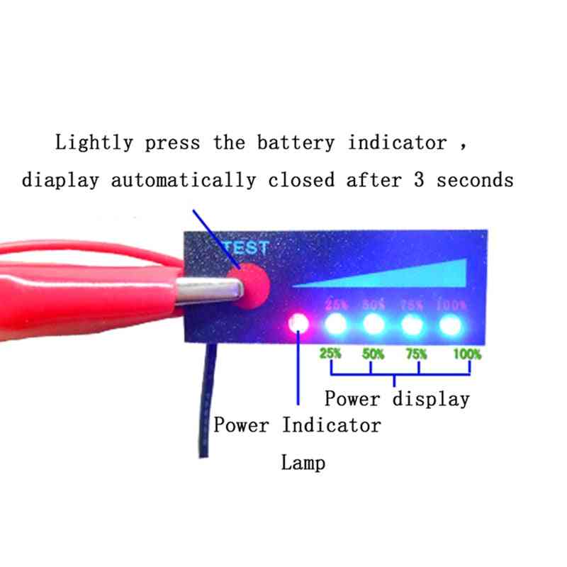 Li-ion litiumbatterikapasitetsindikatormodul for LED-spenningsvisning