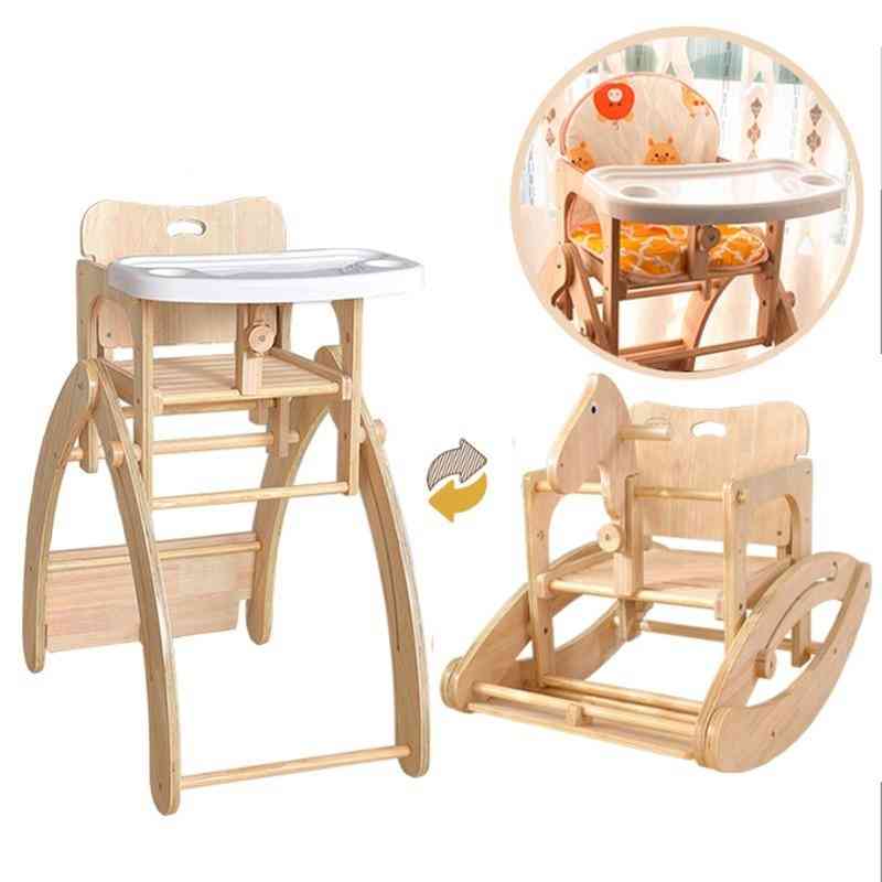 Multifunctional Solid Wood Table Baby Dining Chair