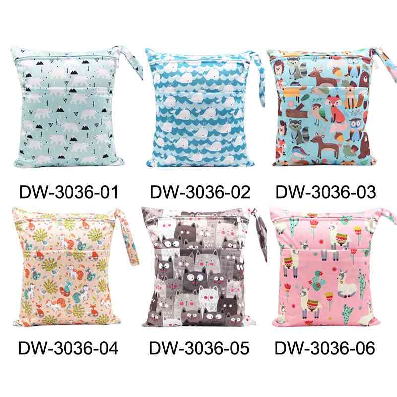Reusable Maternity Diaper Bag, Double Pockets For Diapers, Nappies